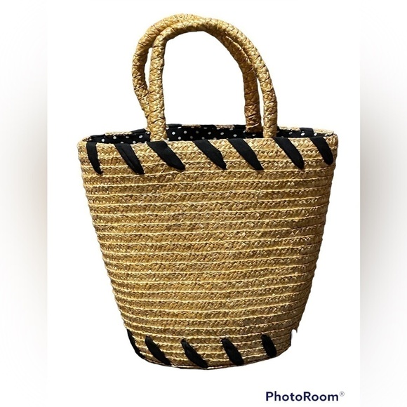 Wicker Straw Tote - Picture 1 of 5